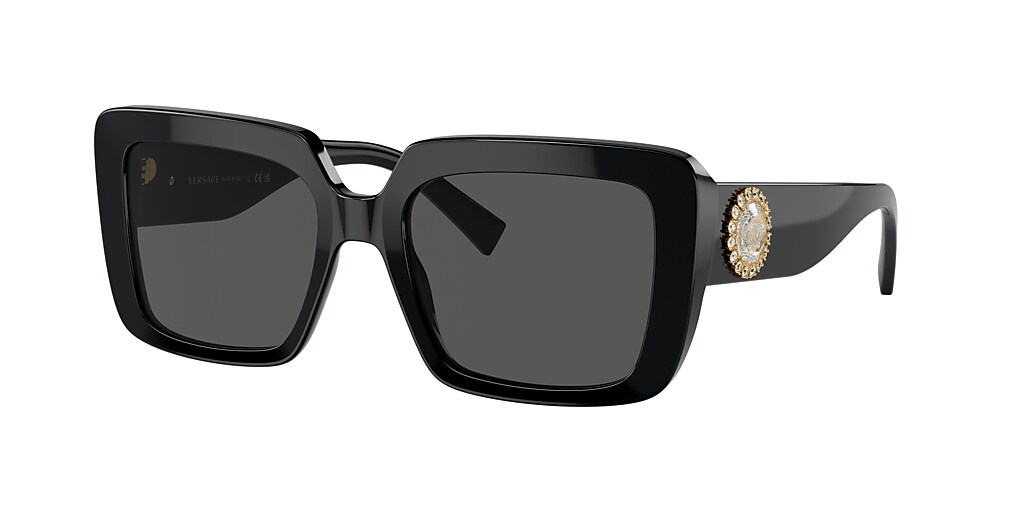 Versace VE4384B 54 Dark Grey & Black Sunglasses | Sunglass Hut United ...