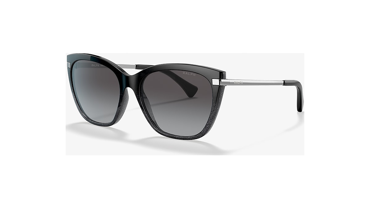 Ralph RA5267 56 Grey Gradient & Black Glitter Sunglasses 