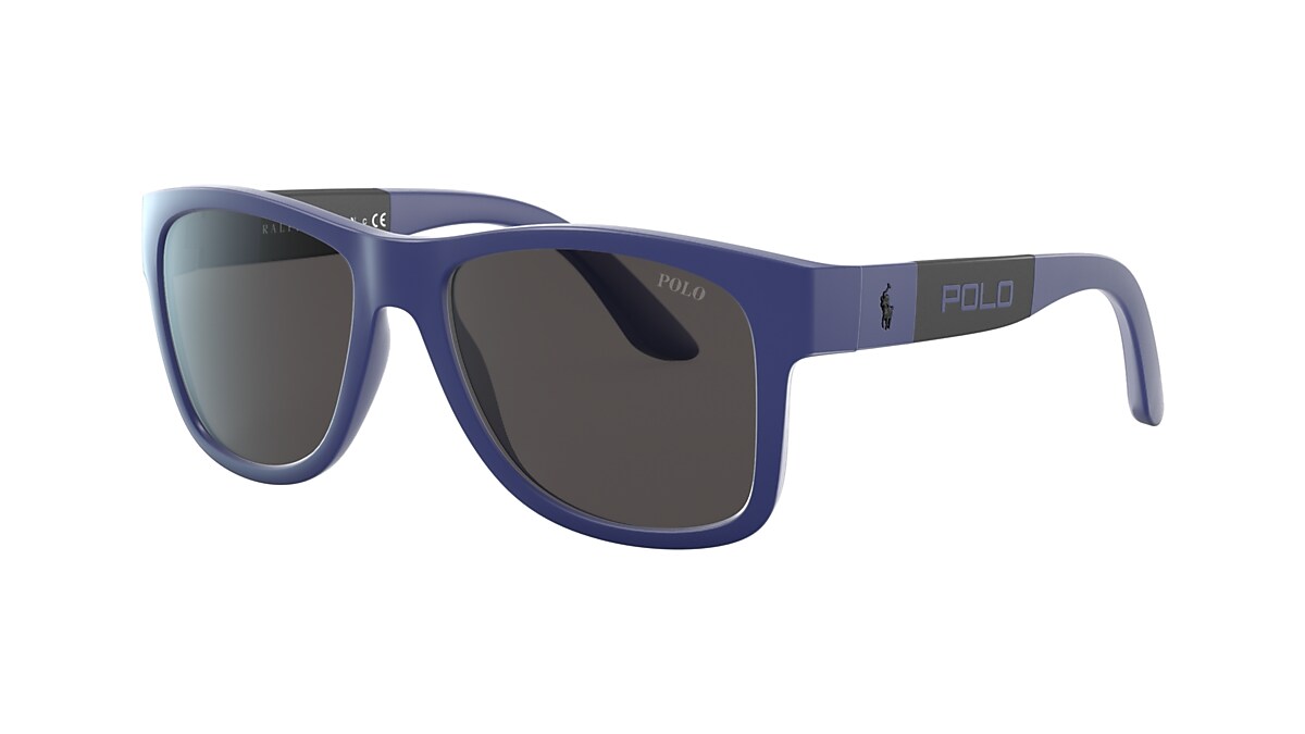 Polo Ralph Lauren PH4162 54 Dark Grey & Matte Royal Blue Sunglasses |  Sunglass Hut USA