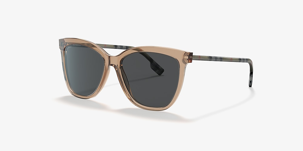 Burberry BE4308 Clare 56 Grey & Transparent Brown Sunglasses | Sunglass Hut  USA