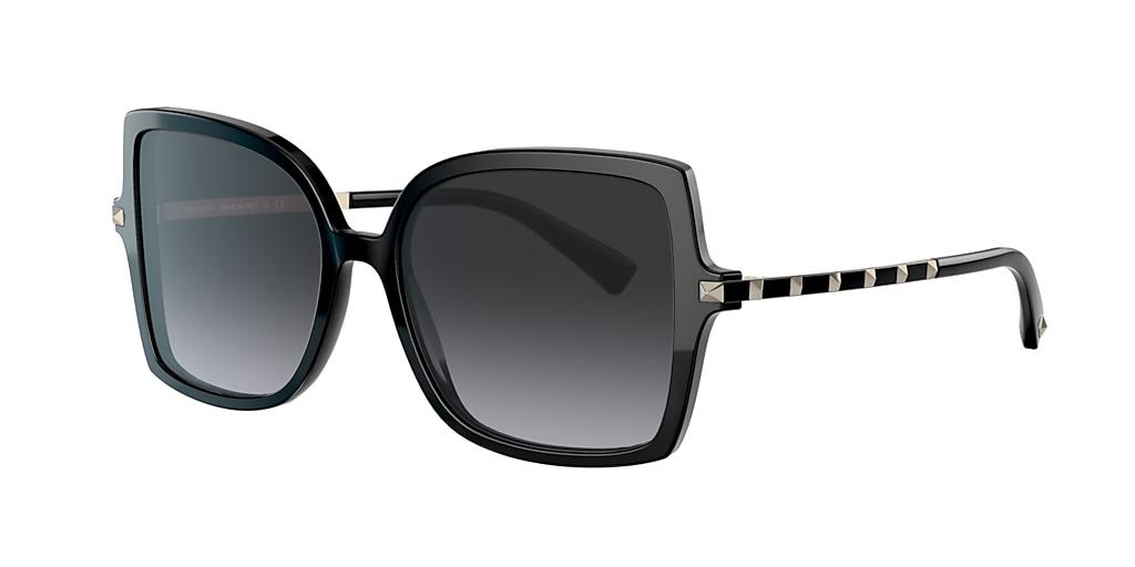Valentino VA4072 56 Gradient Black & Black Sunglasses | Sunglass Hut USA