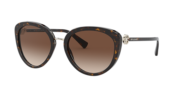 Bvlgari BV8226B 54 Brown Gradient Dark Havana Sunglasses