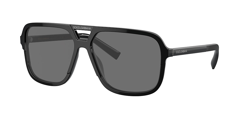 Dolce&Gabbana DG4354 61 Dark Grey & Black Polarized Sunglasses ...