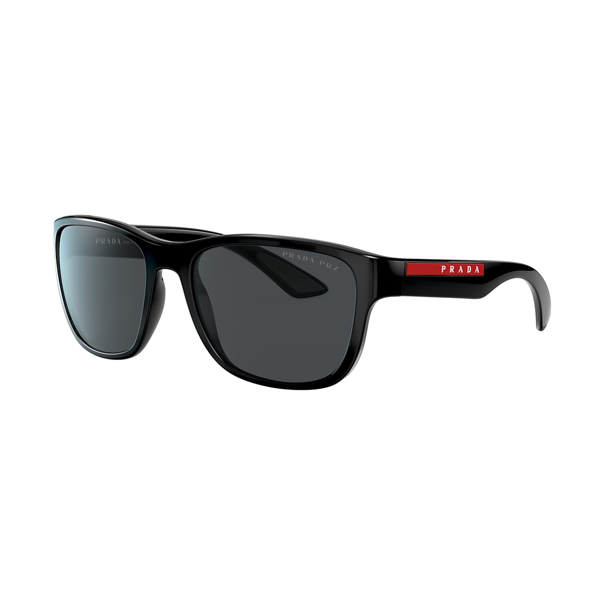 Prada Linea Rossa PS 01US Active 59 Polar Grey & Black Polarized Sunglasses  | Sunglass Hut USA