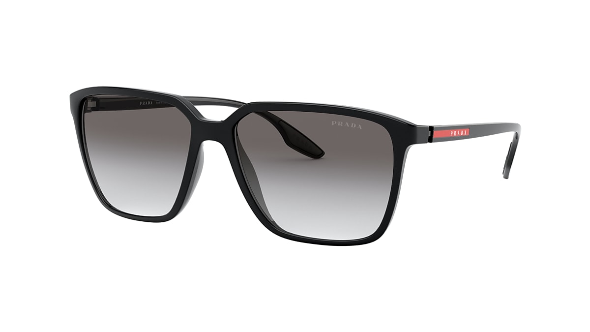 Prada Linea Rossa PS 06VS 58 Grey Gradient Black Sunglasses