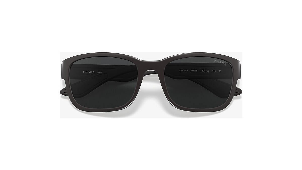 Prada Linea Rossa PS 05VS 57 Dark Grey & Black Demishiny Sunglasses
