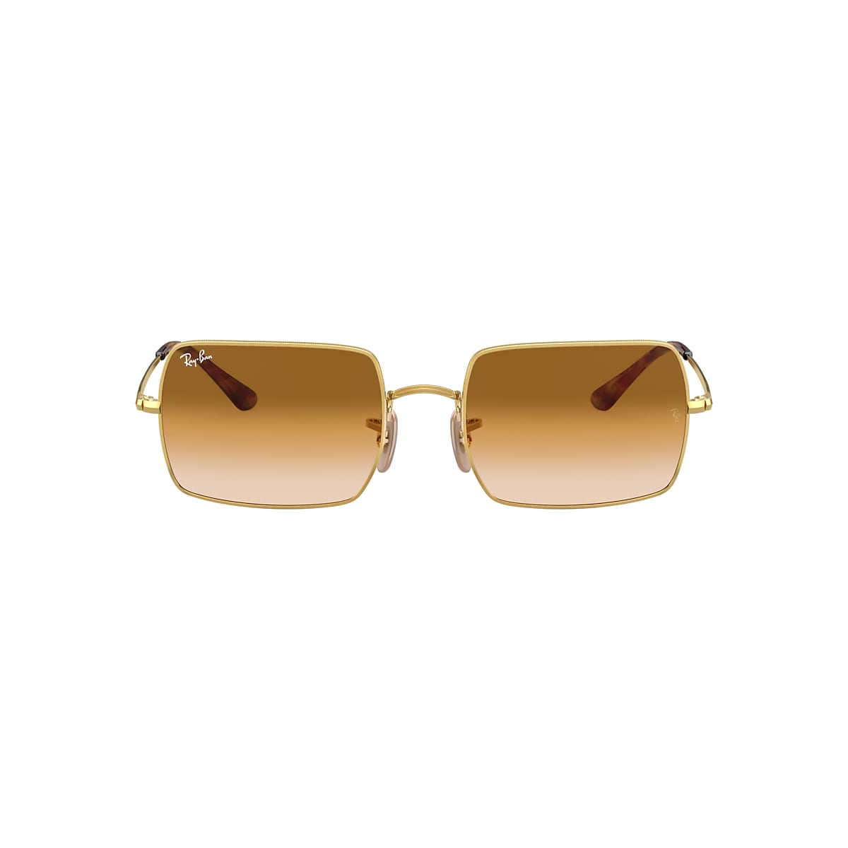 Ray-Ban RB1969 Rectangle 1969 54 Light Brown Gradient & Gold Sunglasses |  Sunglass Hut USA