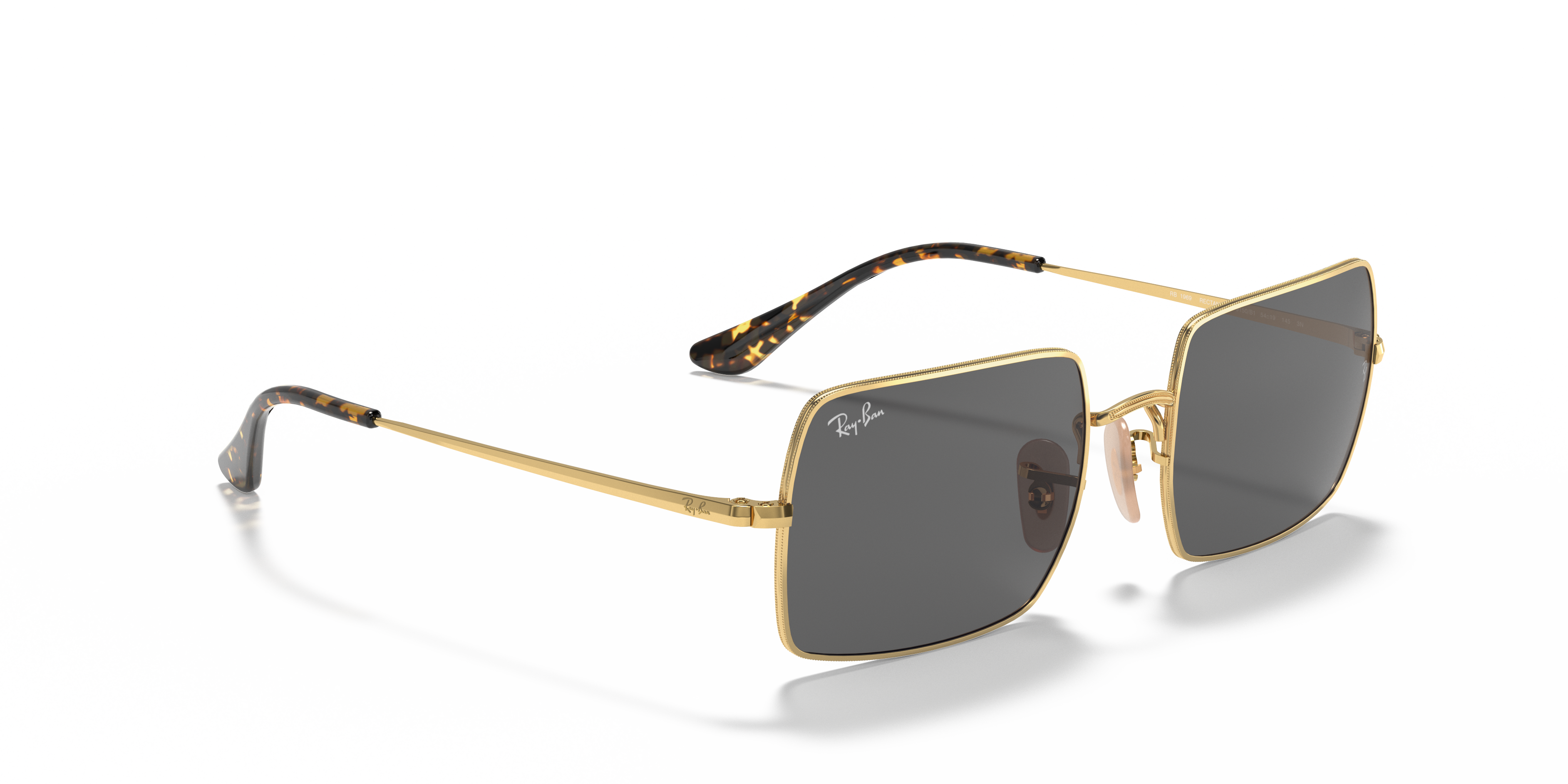 Ray-Ban RB1969 RECTANGLE 1969 54 Dark Grey \u0026 Gold Sunglasses | Sunglass Hut  Australia