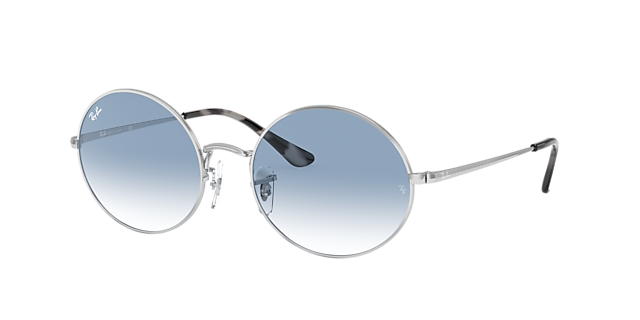 Ray-Ban RB1970 Oval 1970 54 Light Blue Gradient & Silver