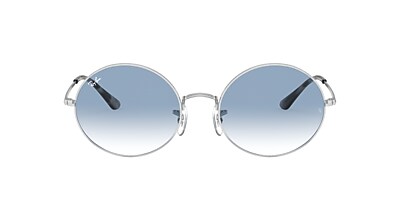 Ray-Ban RB1970 Oval 1970 54 Light Blue Gradient & Silver