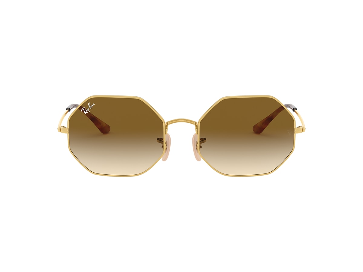 Ray-Ban RB1972 Octagon 1972 54 Hellbraun Verlaufstönung und Gold