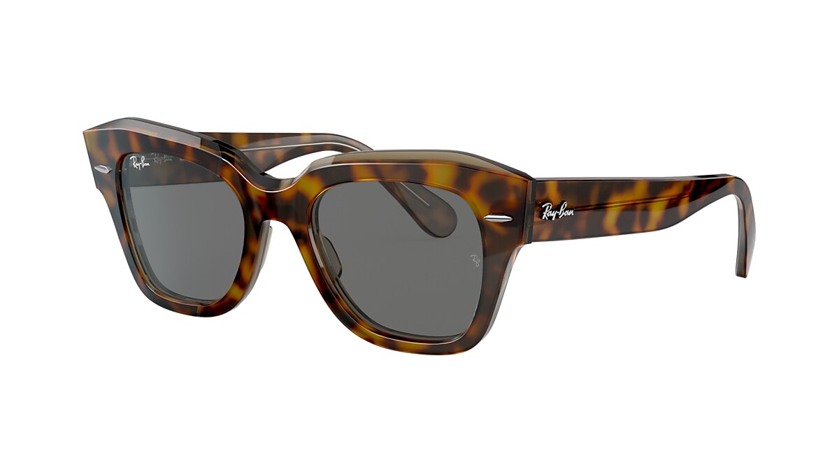 Ray-Ban RB2186 State Street 49 Dark Grey & Havana On ...