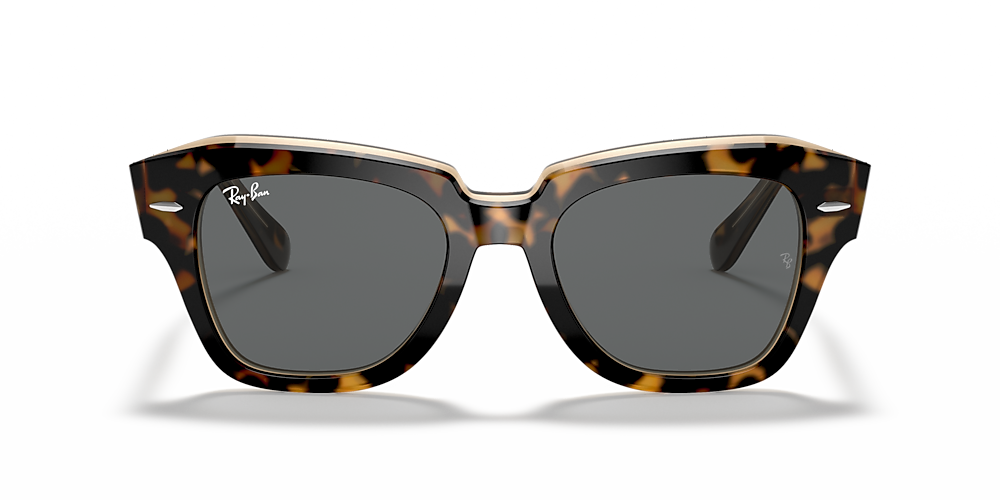 Ray-Ban RB2186 State Street 49 Dark Grey & Havana On Transparent Brown  Sunglasses | Sunglass Hut Australia