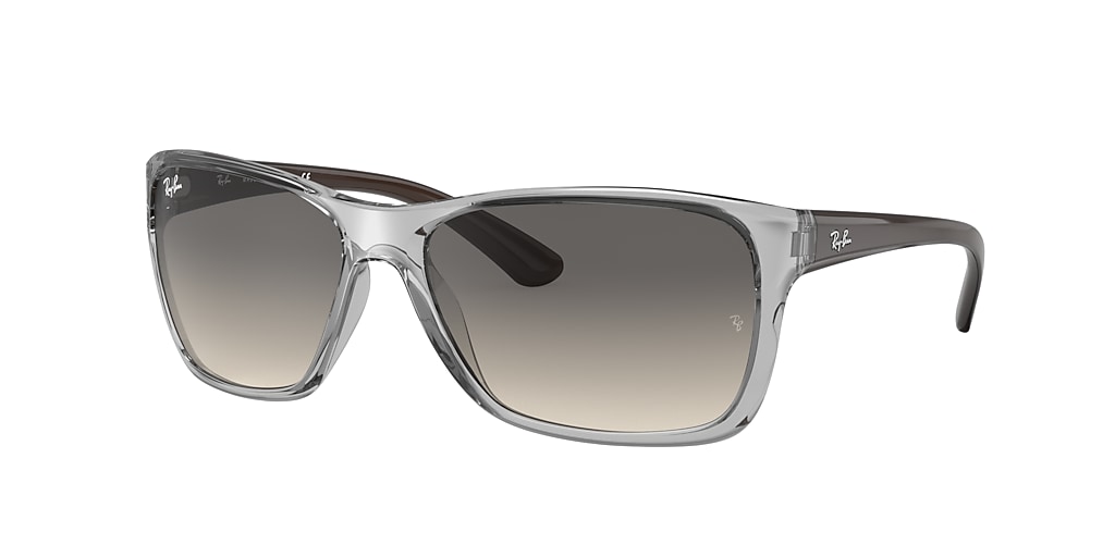 Ray-Ban RB4331 61 Grey Gradient & Transparent Grey Sunglasses ...