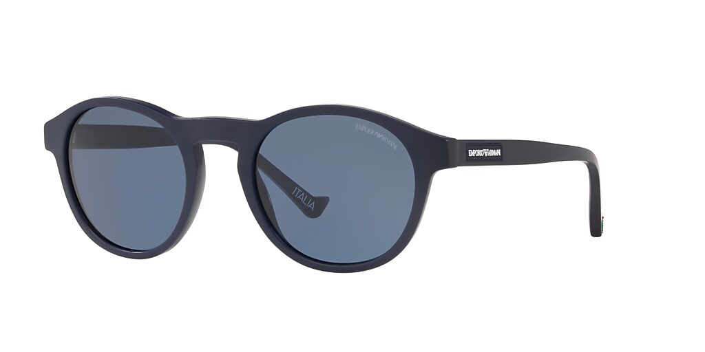 Emporio Armani EA4138 52 Blue & Matte Blue Sunglasses | Sunglass Hut ...