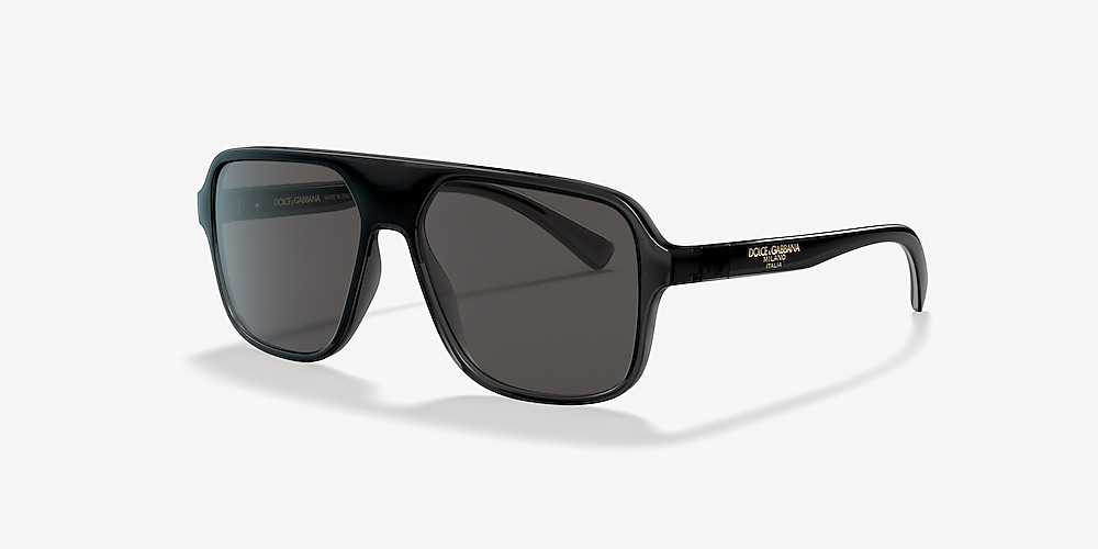 Dolce&Gabbana DG6134 57 Dark Grey & Transparent Grey/Black Sunglasses |  Sunglass Hut USA
