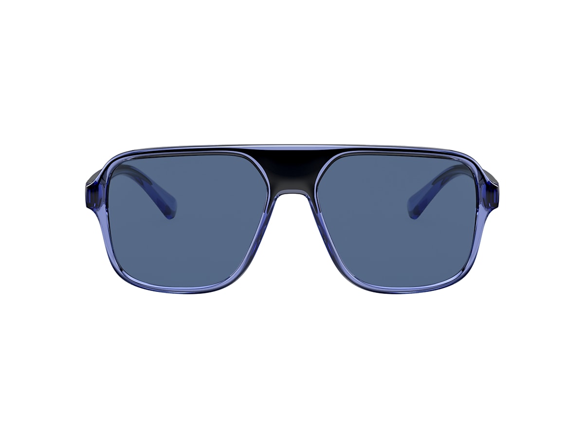 Dolce&Gabbana Minimalist Sunglasses Blue XLarge Frame Full Rim Blue Lens Simple Eyeglasses Dolce & Gabbana DG3380 | Free Shipping | Glasses.com® main image 4