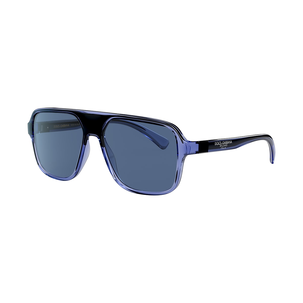 Dolceu0026Gabbana DG6134 57 Dark Blue u0026 Transparent Blue/Black Sunglasses |  Sunglass Hut USA
