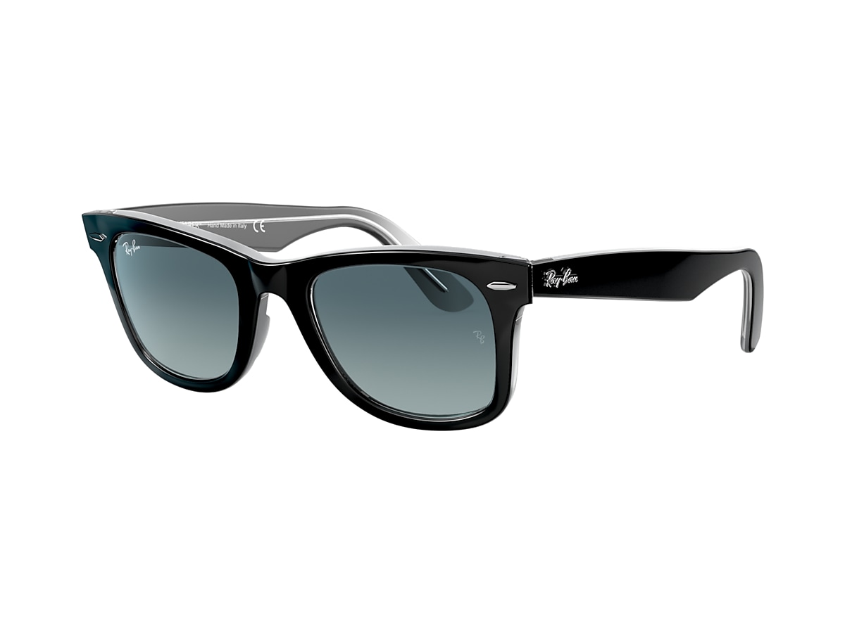Black Round Wayfarer Sunglasses and Sunglasses Chain Duo