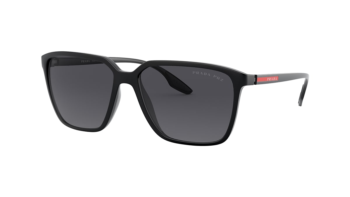 Prada Linea Rossa PS 06VSF 58 Polar Grey & Black Demishiny Polarized  Sunglasses | Sunglass Hut USA