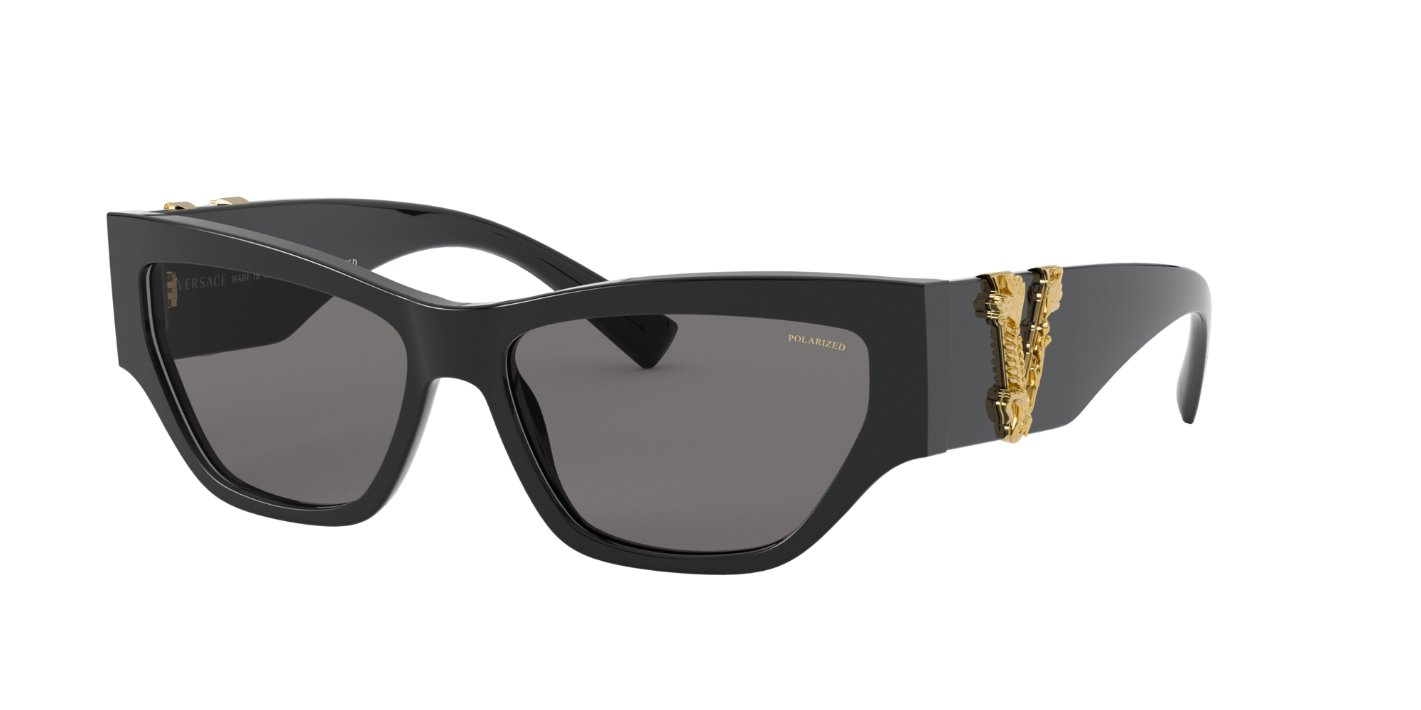 Versace VE4383 56 Dark Grey - Polar  Black Polarized Sunglasses | Sunglass  Hut USA