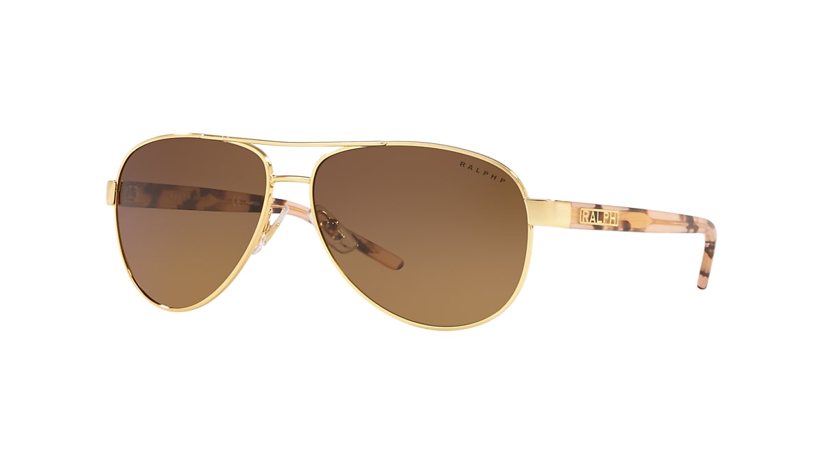Ralph RA4004 59 Polar Yellow Gradient Brown & Shiny Gold Polarized  Sunglasses | Sunglass Hut USA