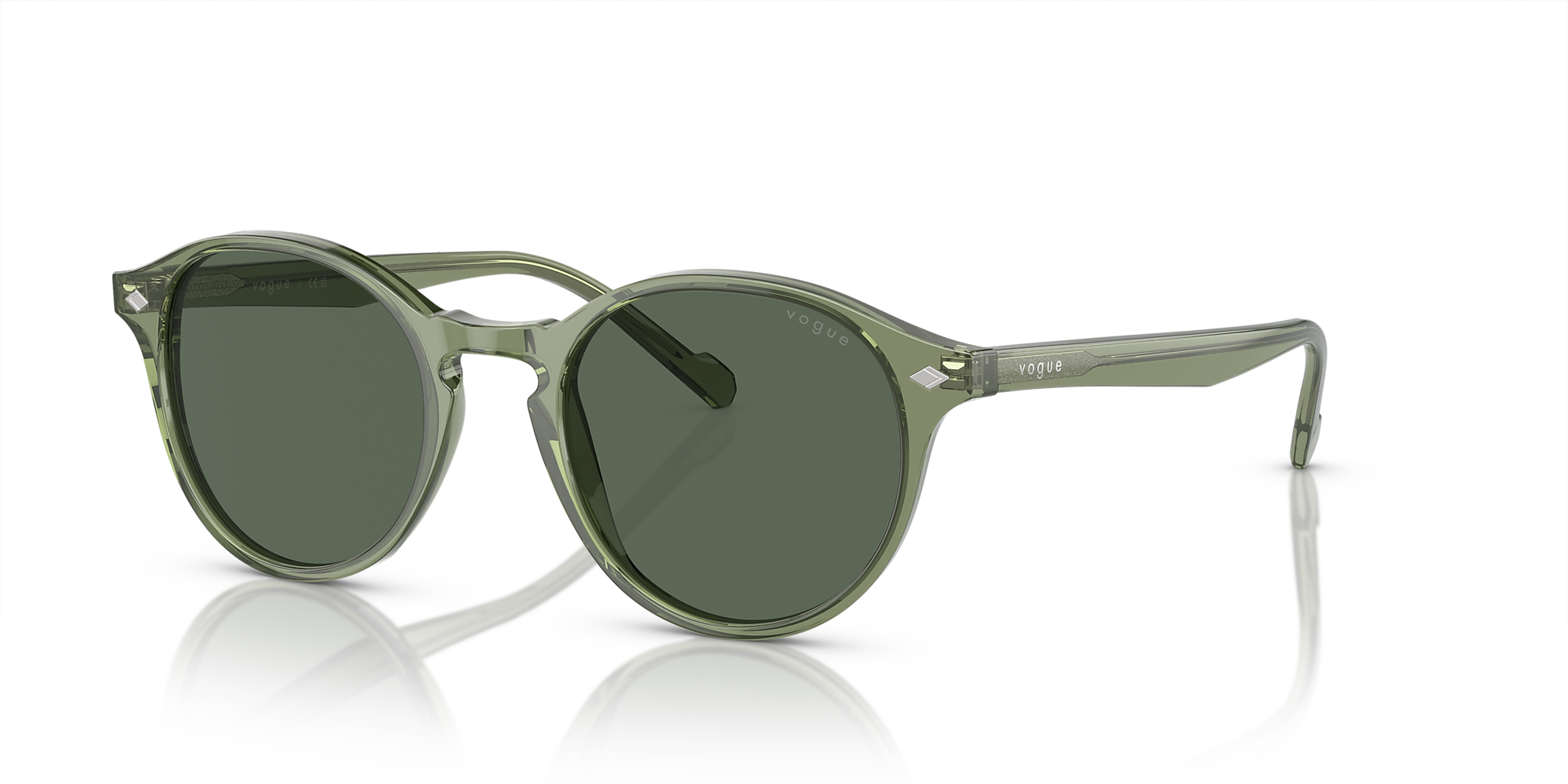 Vogue Eyewear VO5327S 48 Dark Green & Transparent Green Sunglasses ...