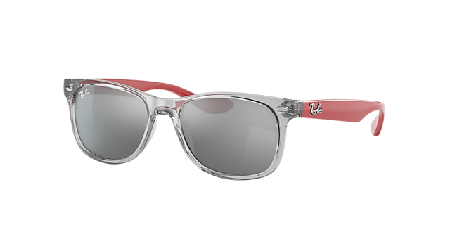 Ray-Ban RB9052SF New Wayfarer Kids 50 Grey Mirror Silver 