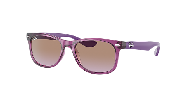 Ray-Ban RB9052SF New Wayfarer Kids 50 Violet Gradient Brown