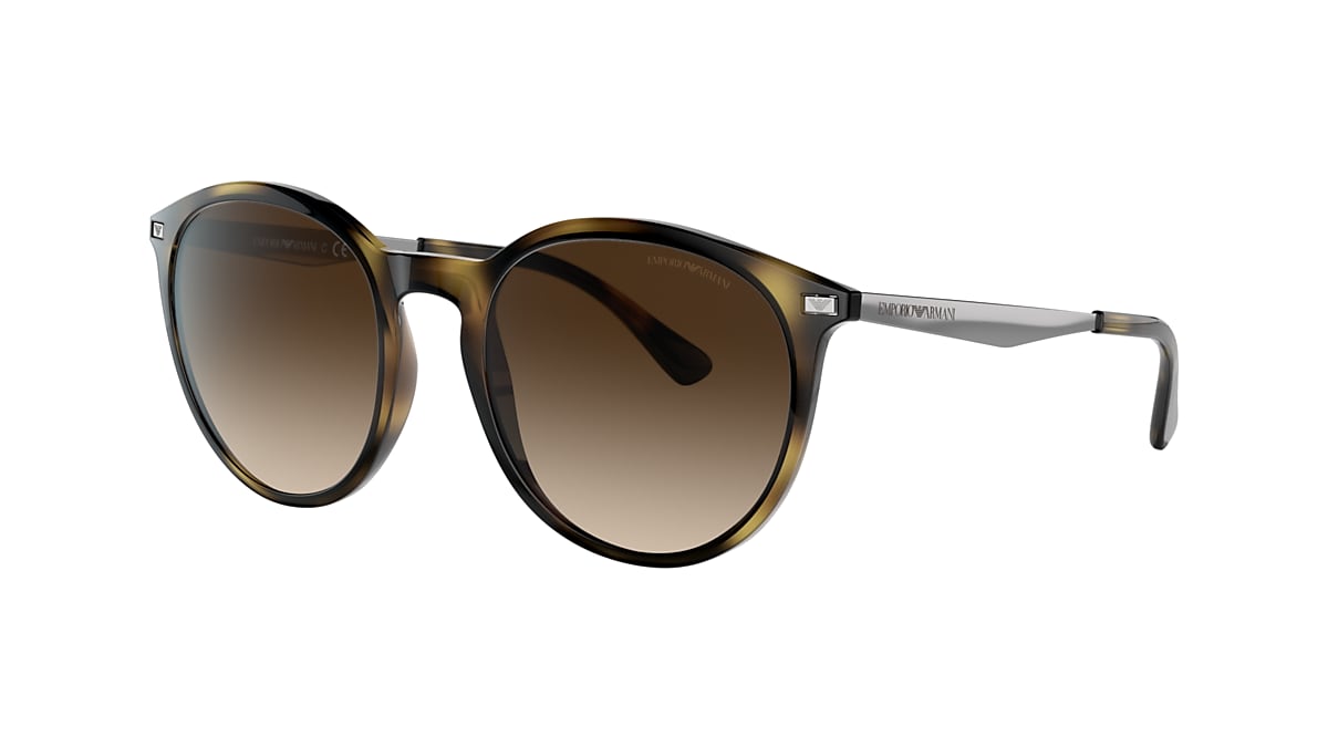 Emporio Armani EA4148 54 Gradient Brown & Shiny Havana Sunglasses | Sunglass  Hut USA