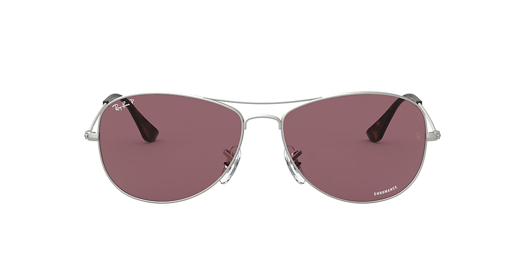 RayBan RB3562 Chromance 59 Violet & Silver Polarized Sunglasses