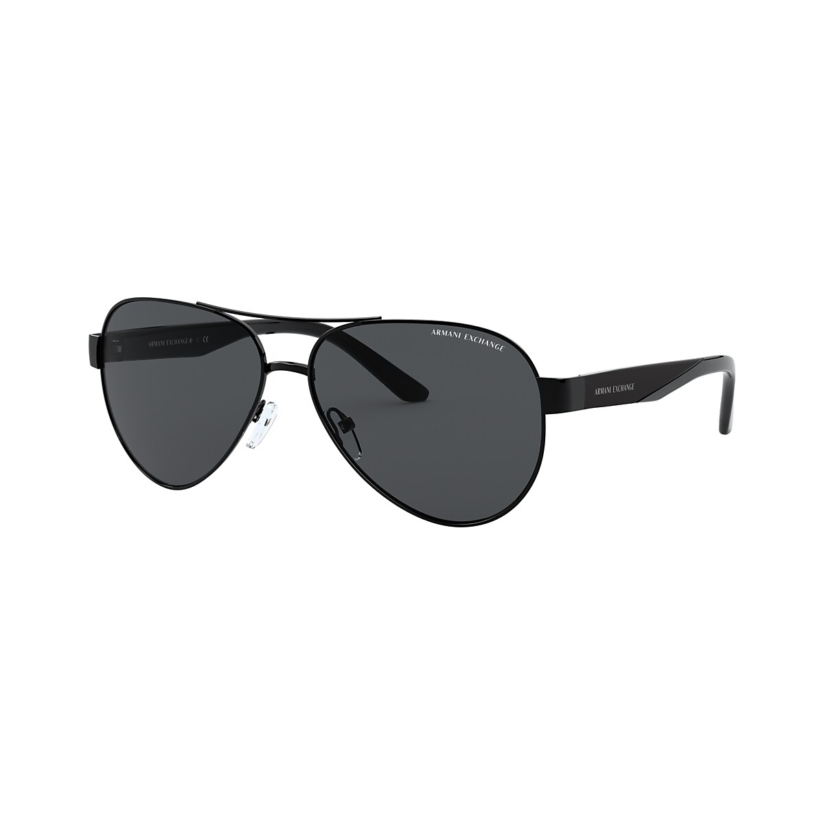 ARMANI EXCHANGE AX2034S Shiny Black - Men Sunglasses, Grey Lens