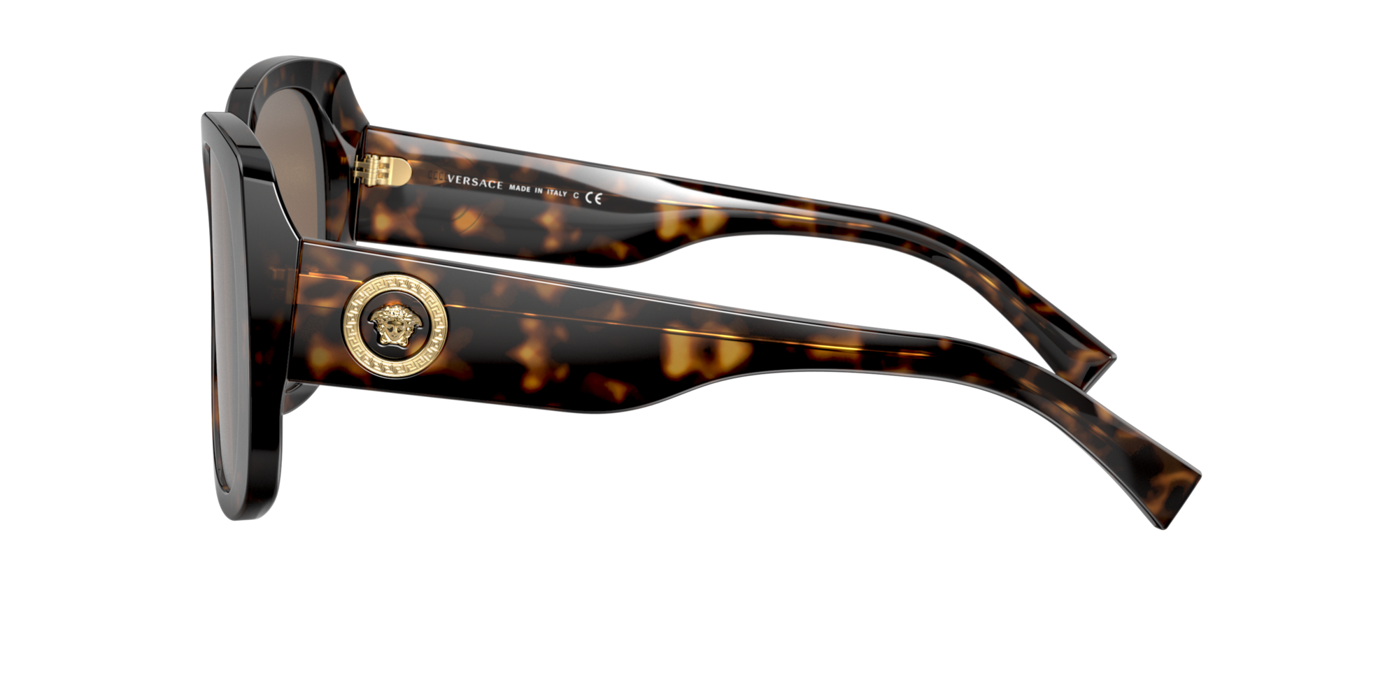 Versace VE4387 L (56 - 19) with Brown lenses and Tortoise frame | Sunglass  Hut®
