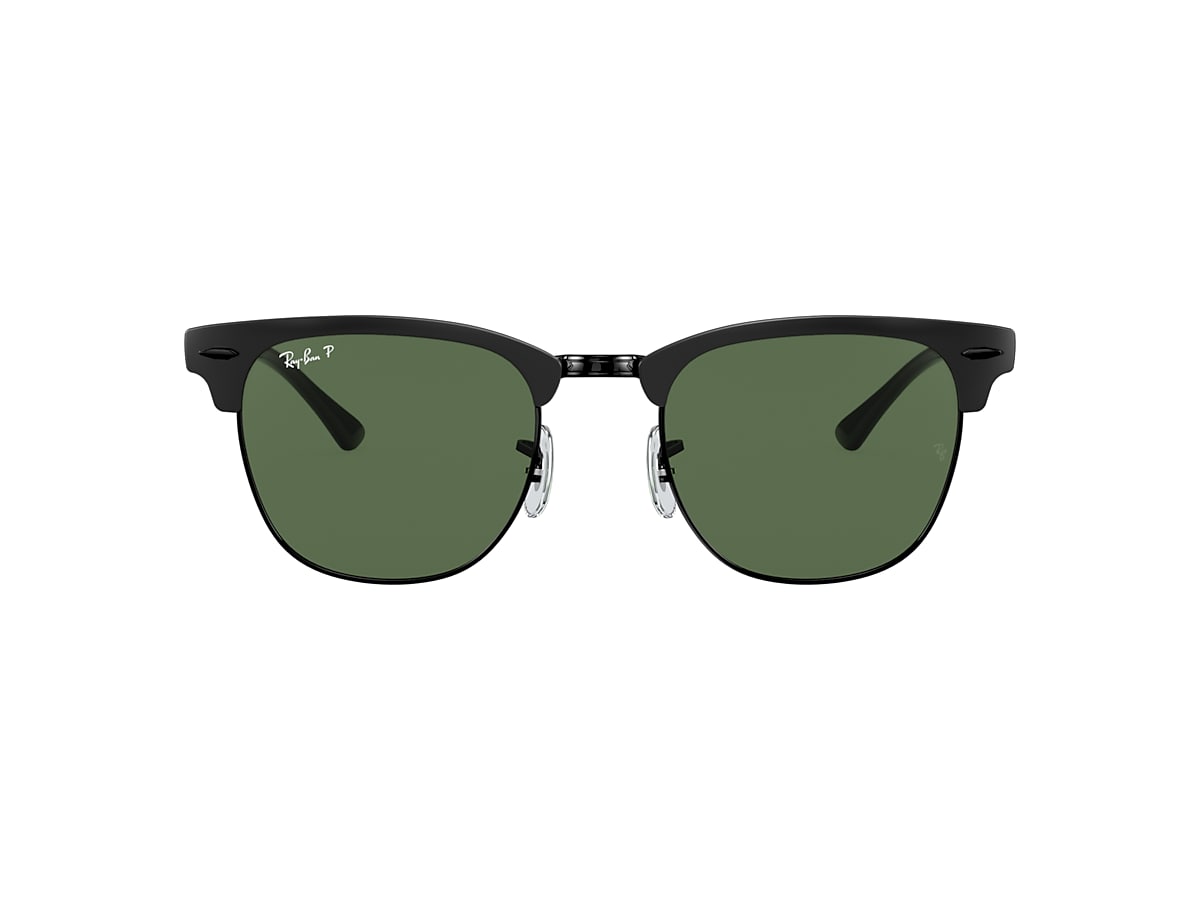 Ray-Ban RB3716 Clubmaster Metal 51 Green & Black Polarized 