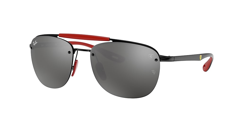 Ray-Ban RB3662M Scuderia Ferrari Collection 59 Grey Mirror Silver ...