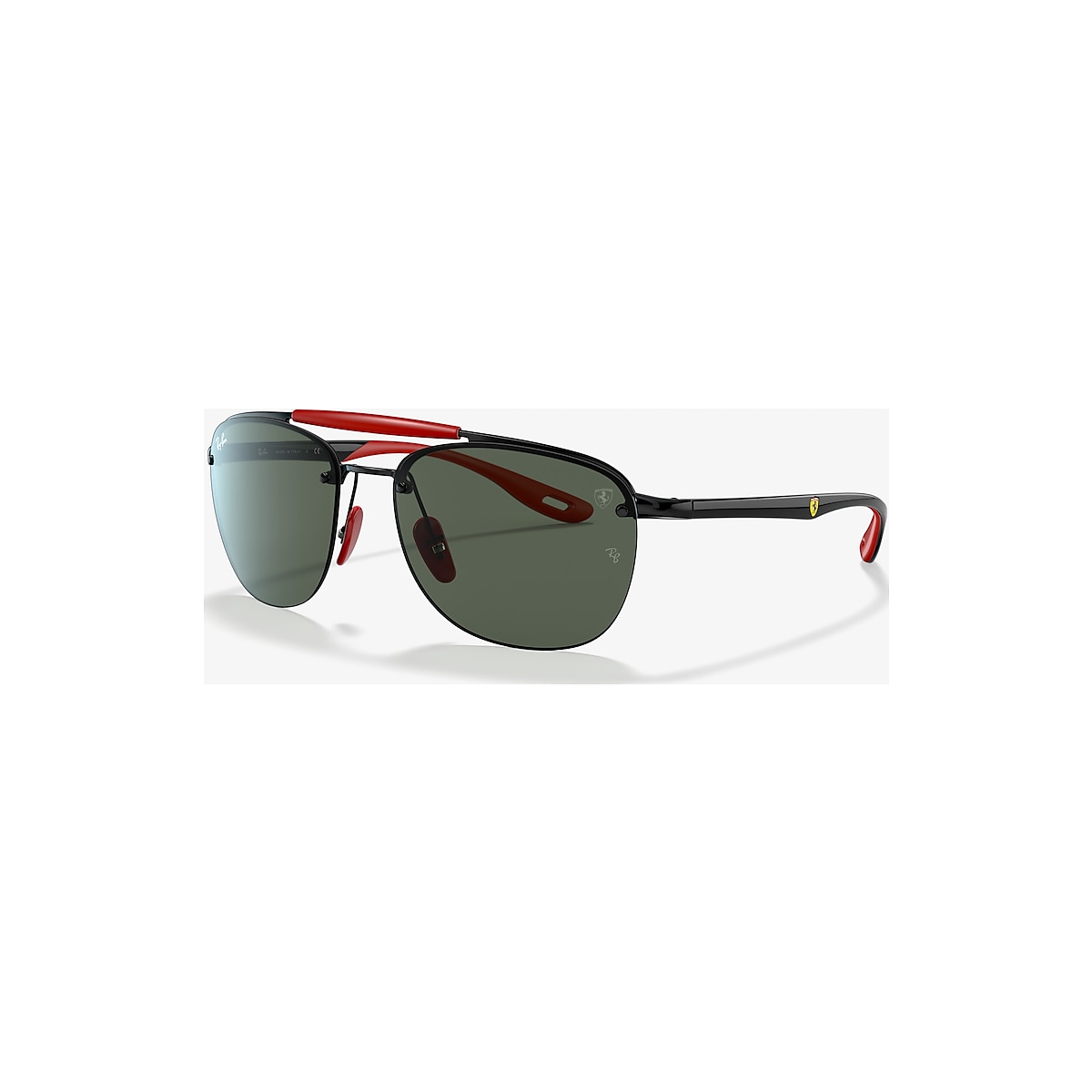 RAY-BAN RB3662M Scuderia Ferrari Collection Black - Men Sunglasses, Green  Classic Lens