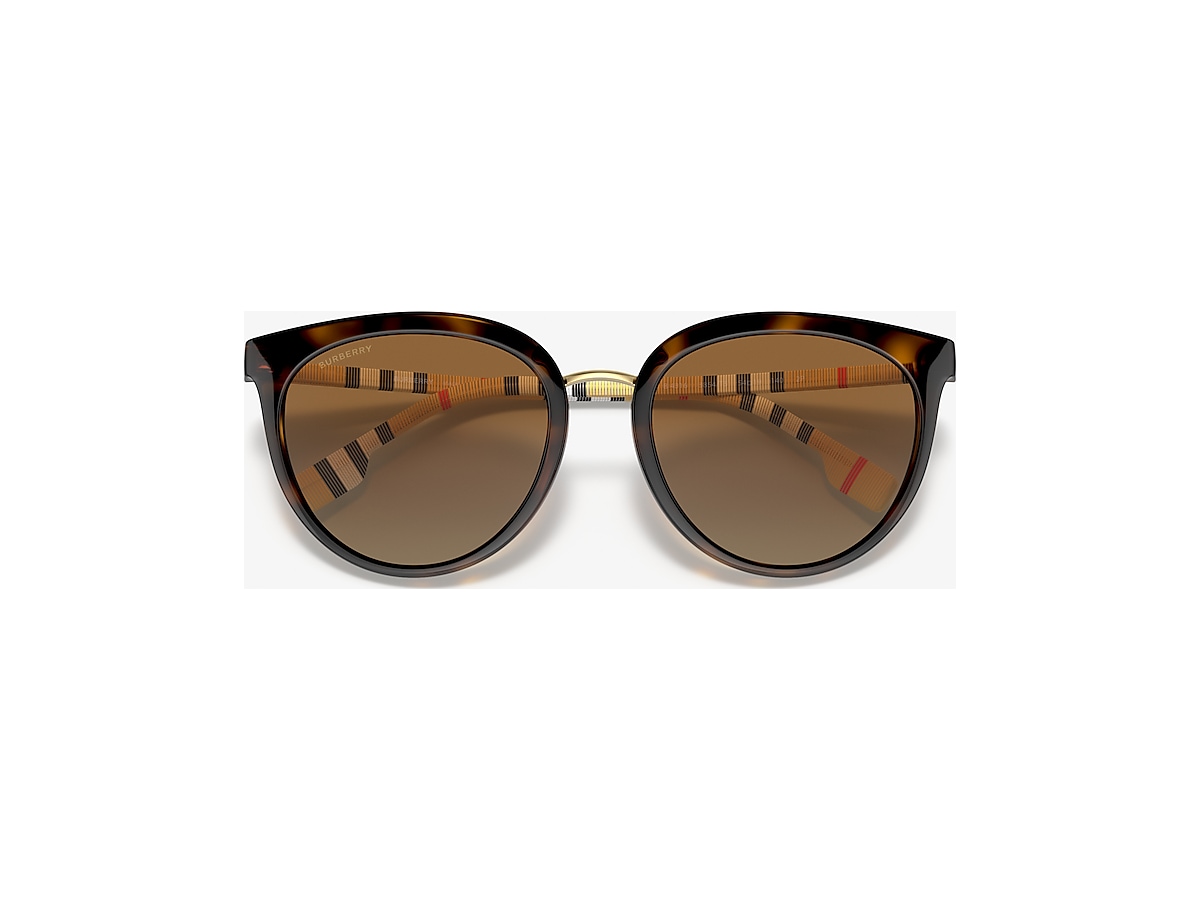 Burberry BE4316 Willow 54 Grey Gradient & Dark Havana Polarized Sunglasses  | Sunglass Hut USA