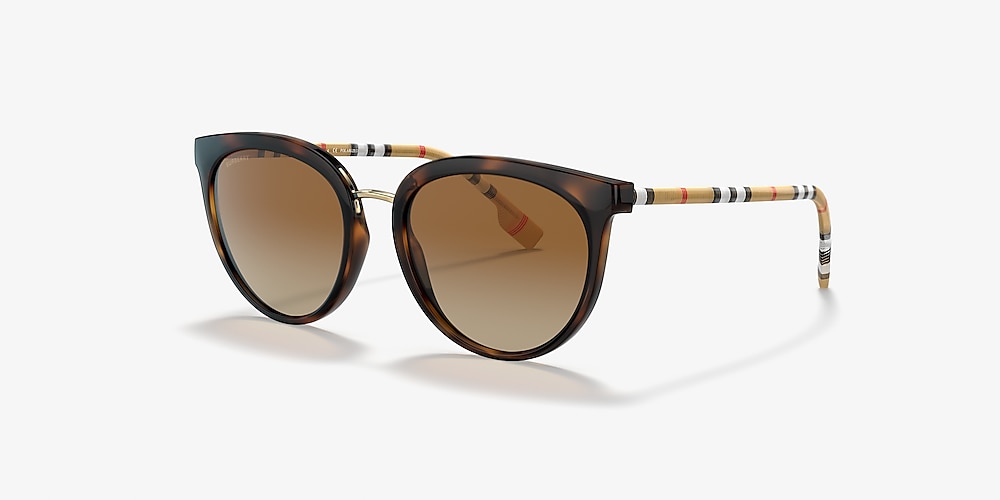 Burberry BE4316 Willow 54 Grey Gradient & Dark Havana Polarized Sunglasses  | Sunglass Hut USA