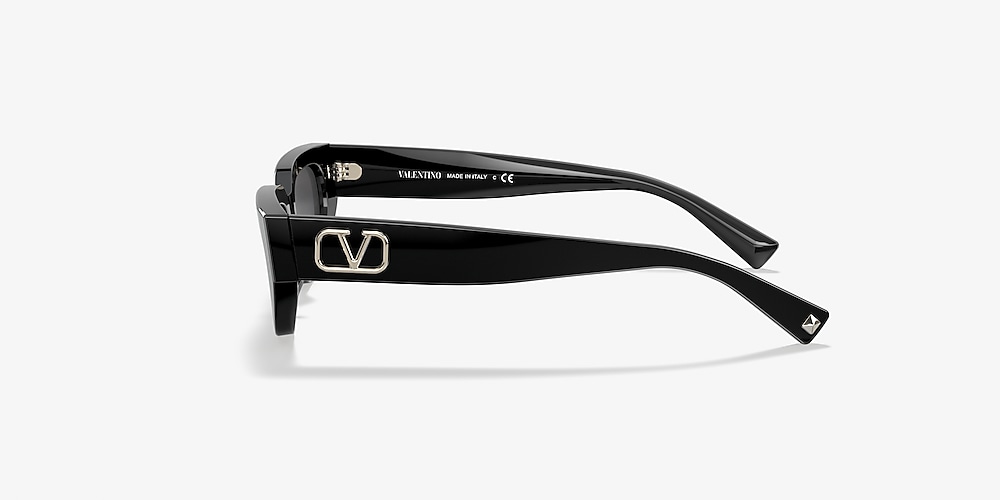 frill Bevidst Daddy Valentino VA4080 53 Gradient Black & Black Sunglasses | Sunglass Hut USA