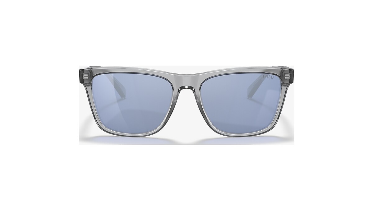 Polo Ralph Lauren PH4167 56 Light Blue Mirror Silver & Shiny  