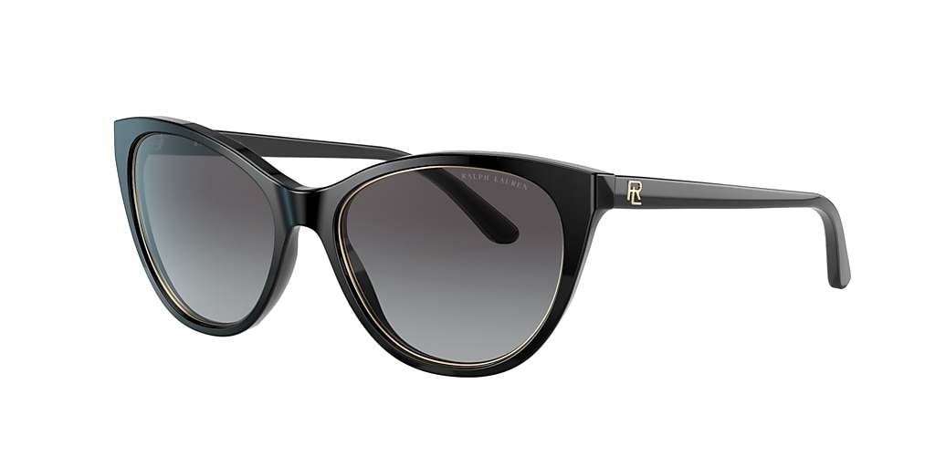 Ralph Lauren RL8186 55 Gradient Grey & Shiny Black Sunglasses ...