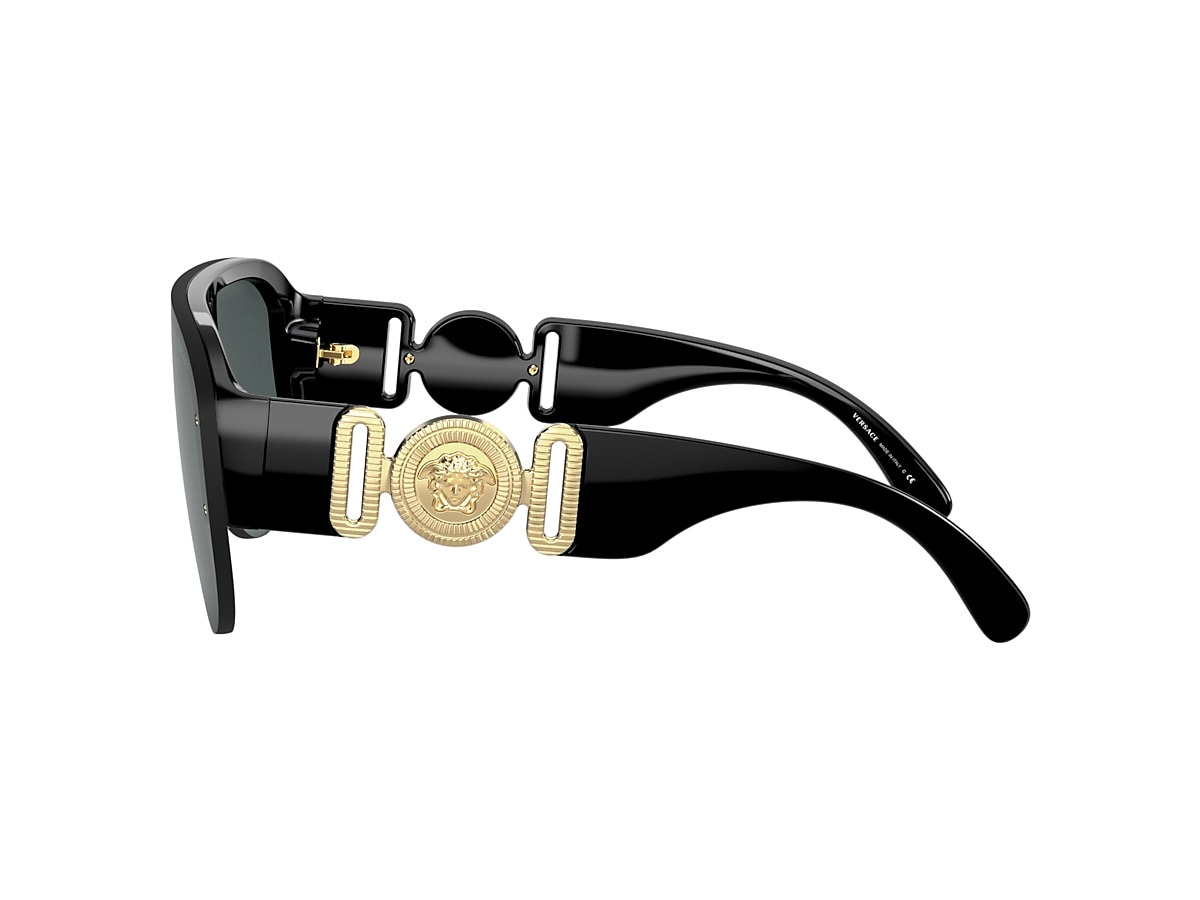 Versace VE4391 01 Dark Grey & Black Sunglasses | Sunglass Hut 