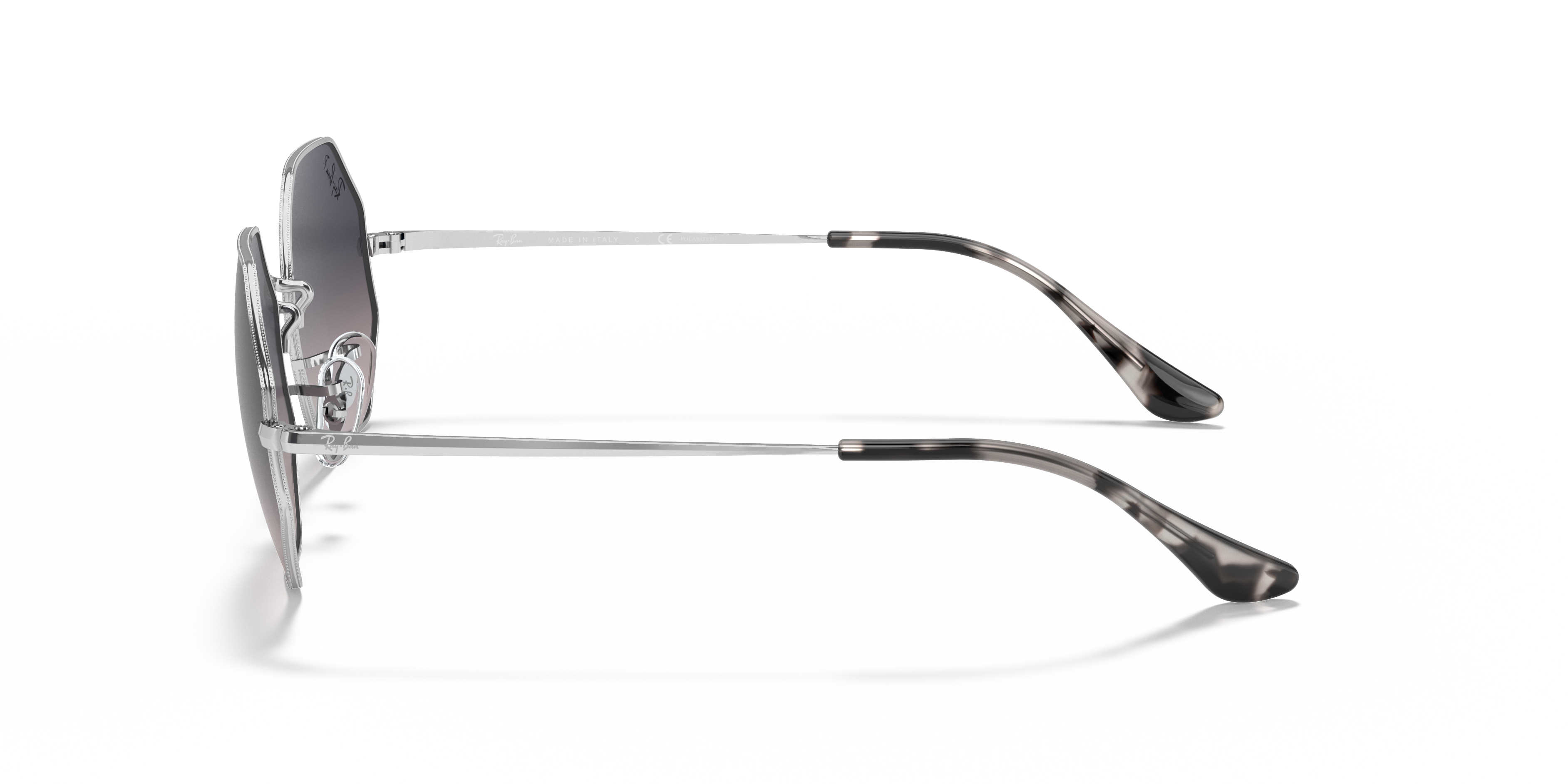 ray ban octagonal silver