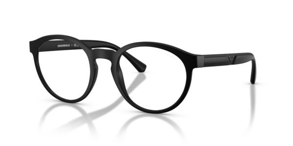 Óculos de sol Emporio Armani EA4152, formato redondo, armação em acetato preto, lente cinza escura