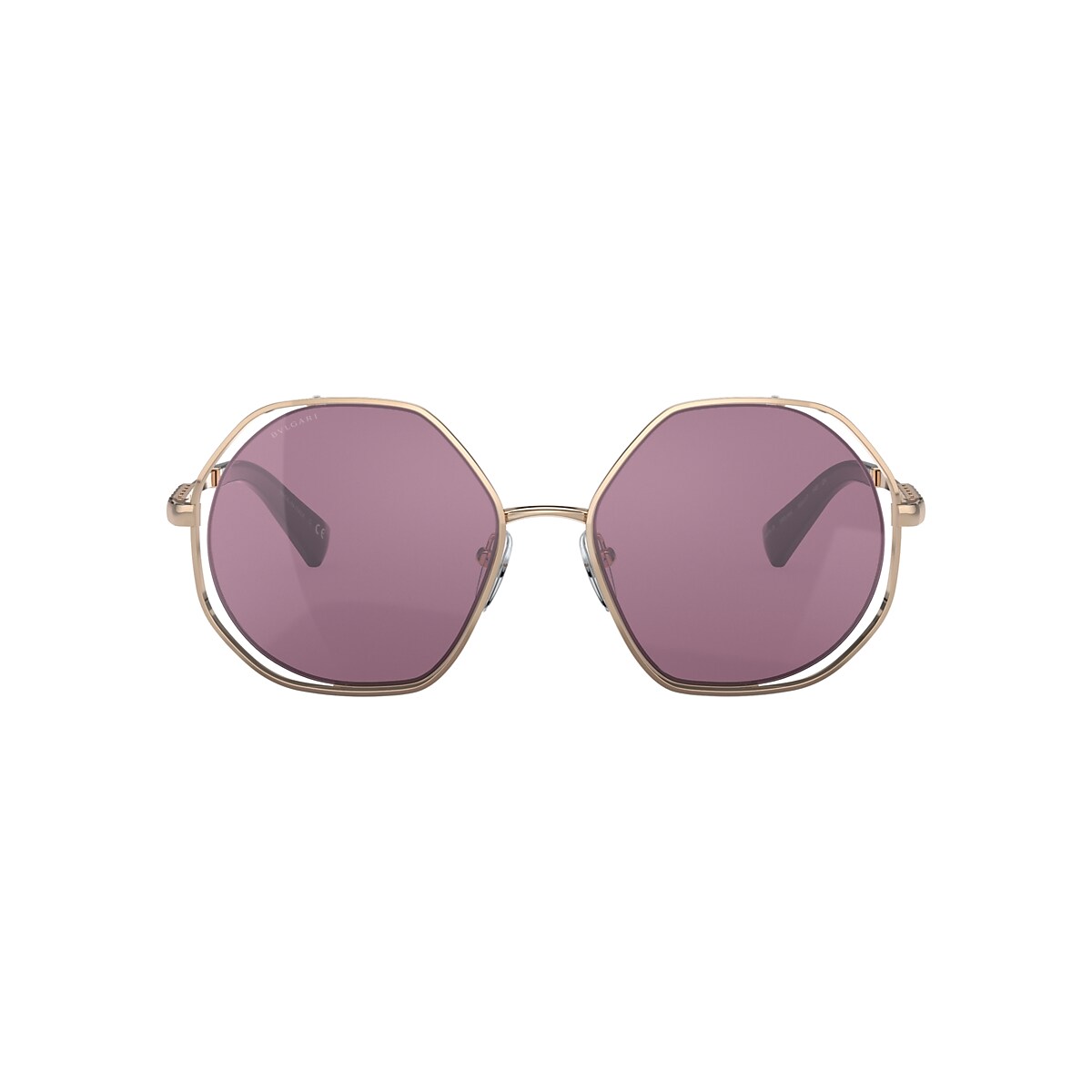 Bvlgari BV6144KB 55 Violet Internal Mirror Silver & Pink Gold  