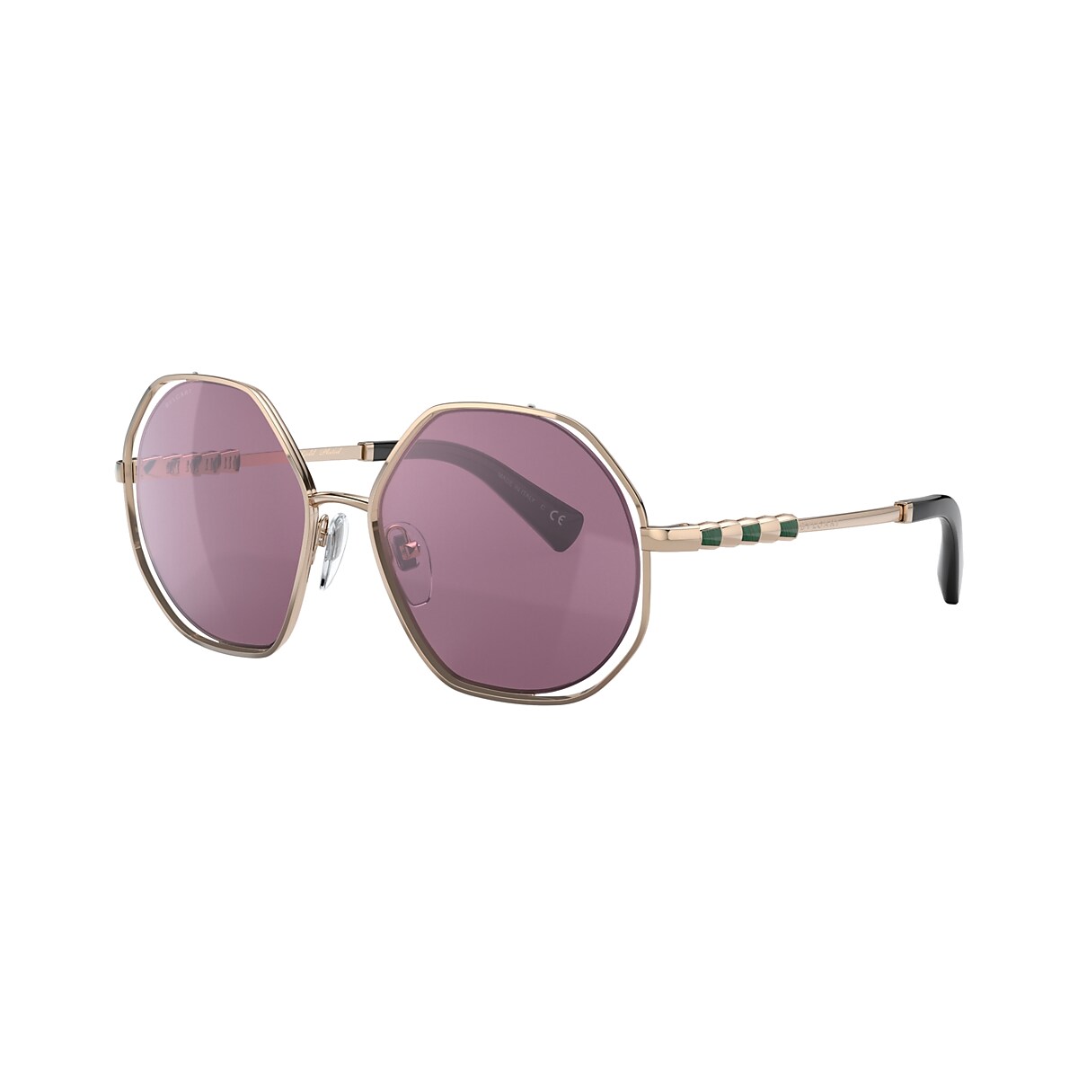 Bvlgari BV6144KB 55 Violet Internal Mirror Silver & Pink Gold  
