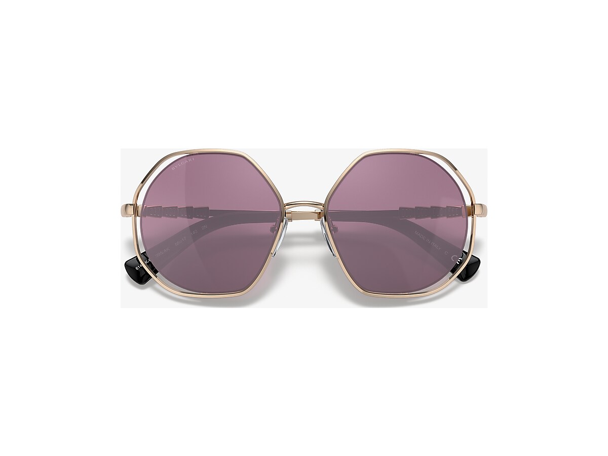 Bvlgari BV6144KB 55 Violet Internal Mirror Silver & Pink Gold 