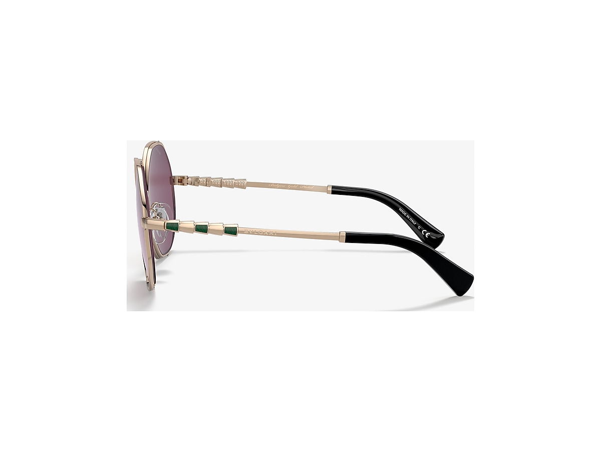 Bvlgari BV6144KB 55 Violet Internal Mirror Silver & Pink Gold 