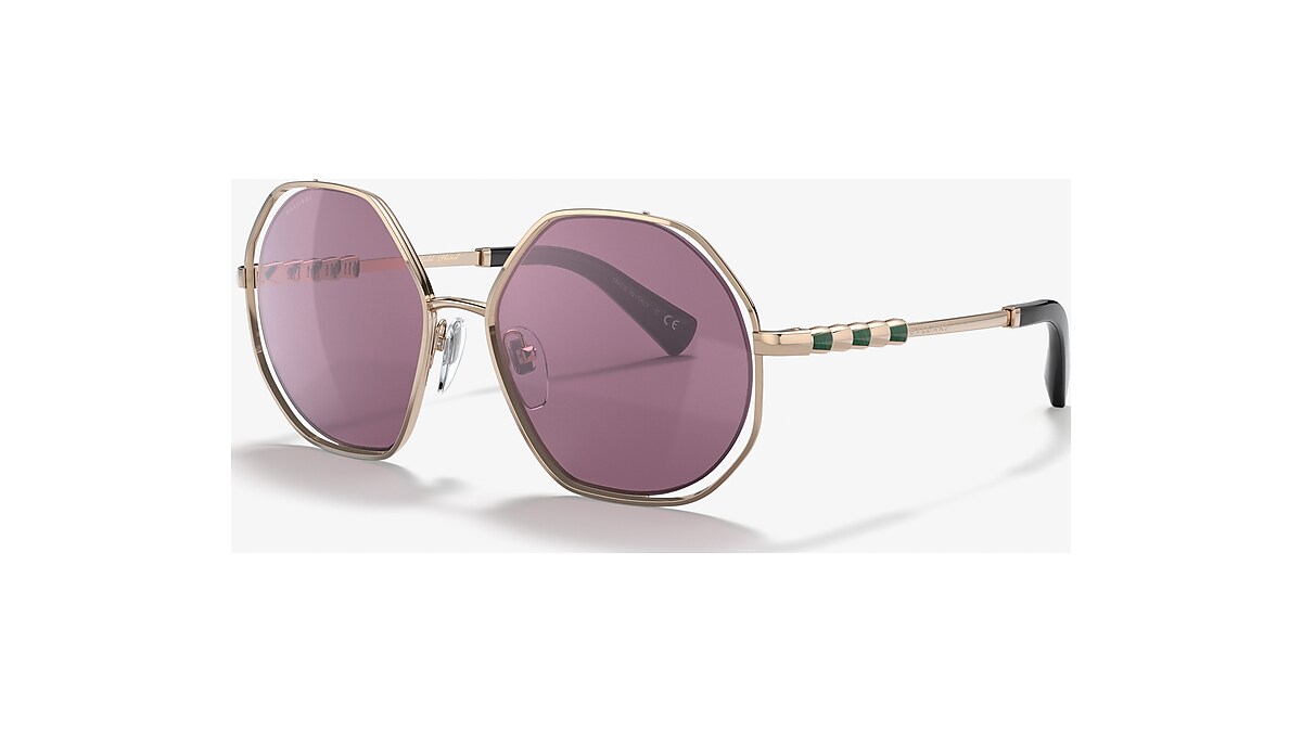 Bvlgari BV6144KB 55 Violet Internal Mirror Silver & Pink Gold  
