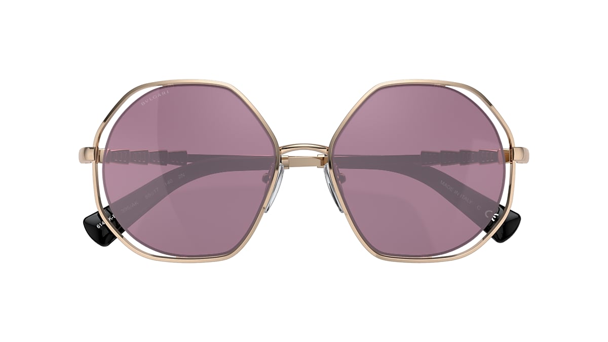 Bvlgari BV6144KB 55 Violet Internal Mirror Silver & Pink Gold 